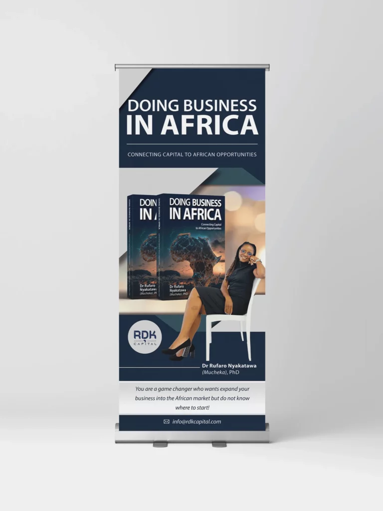 Pull up banners. Book Launch banner.
